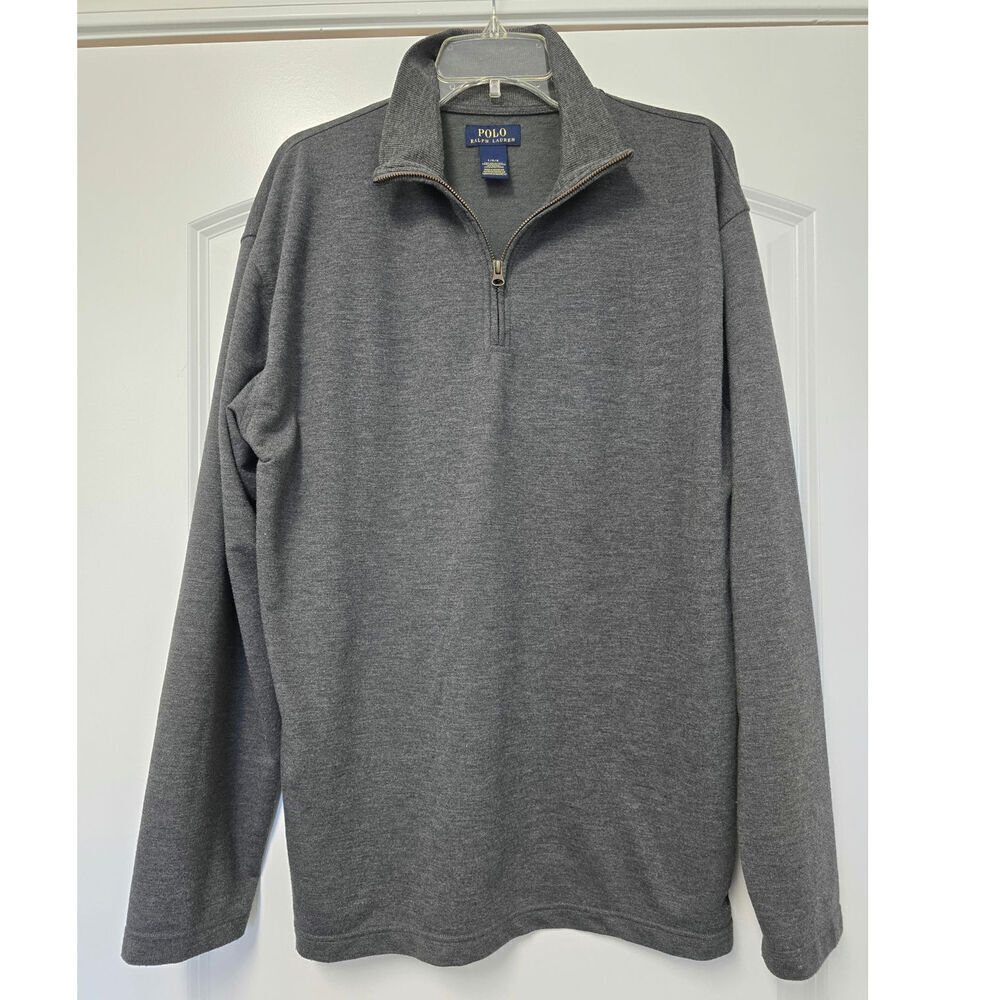 Polo Ralph Lauren Men's Quarter Zip Pullover Gray Size Large Lightweight
